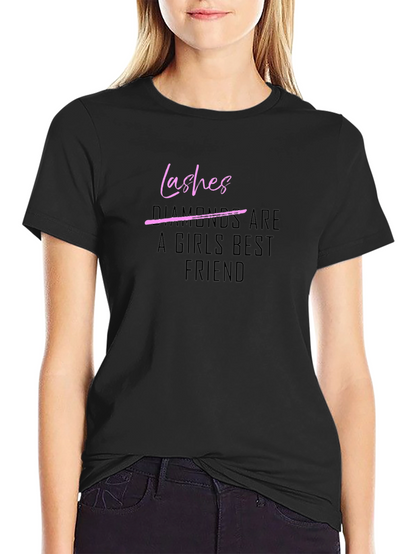 Camiseta Negra Lashes para Mujer
