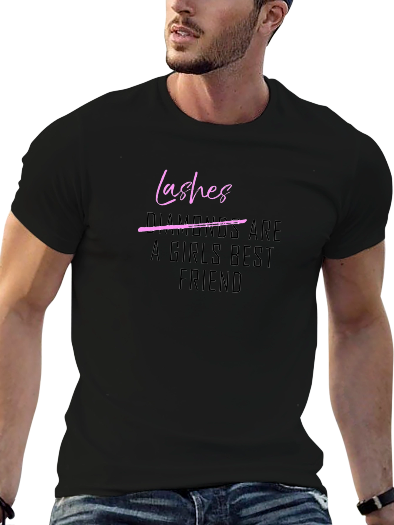 Camiseta Negra Lashes para Mujer