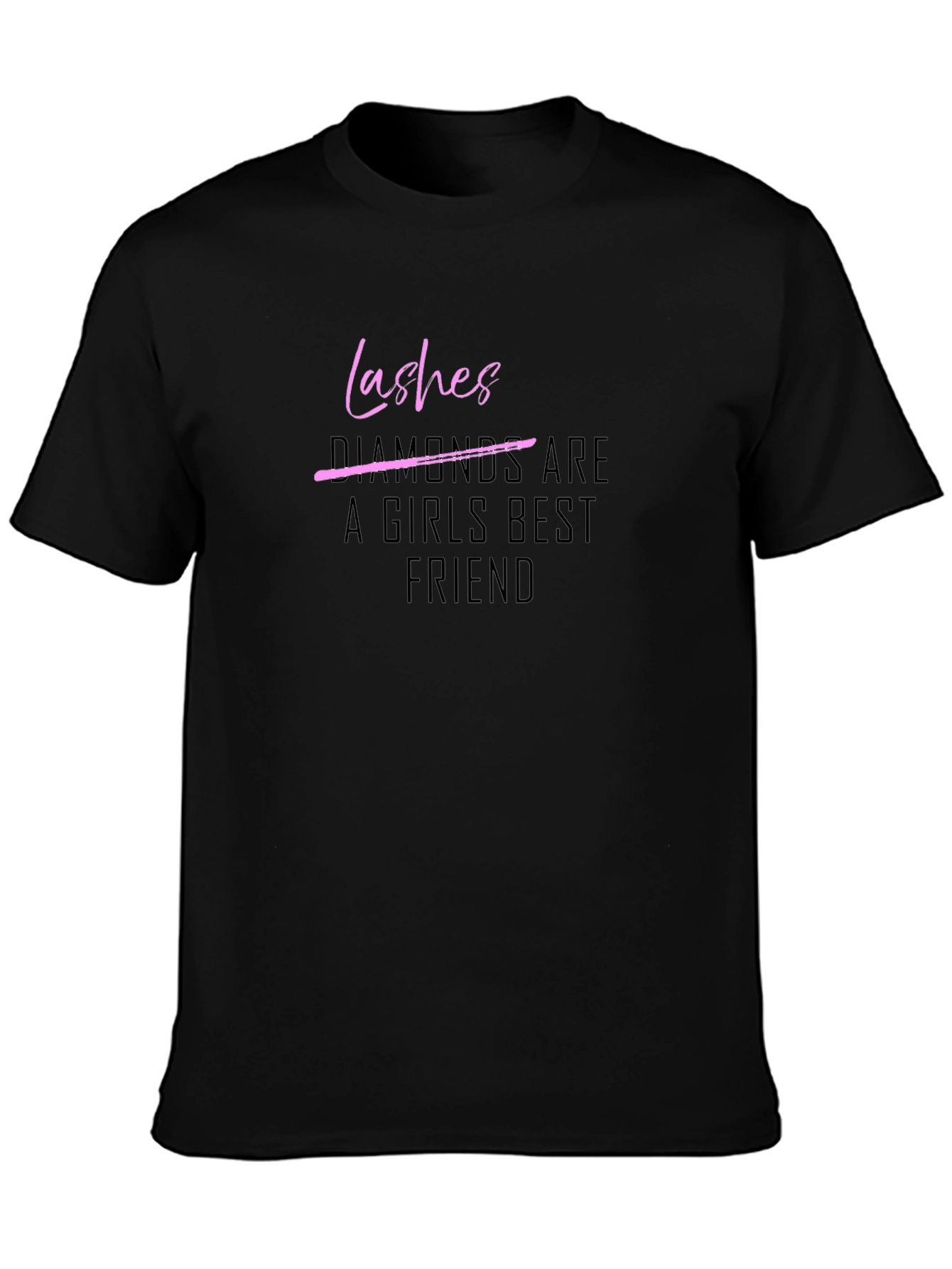 Camiseta Negra Lashes para Mujer