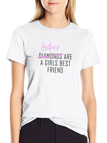 Camiseta Negra Lashes para Mujer