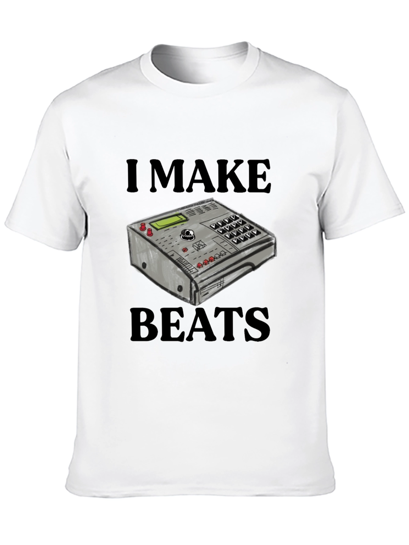 Camiseta Negra I Make Beats - Diseño Musical