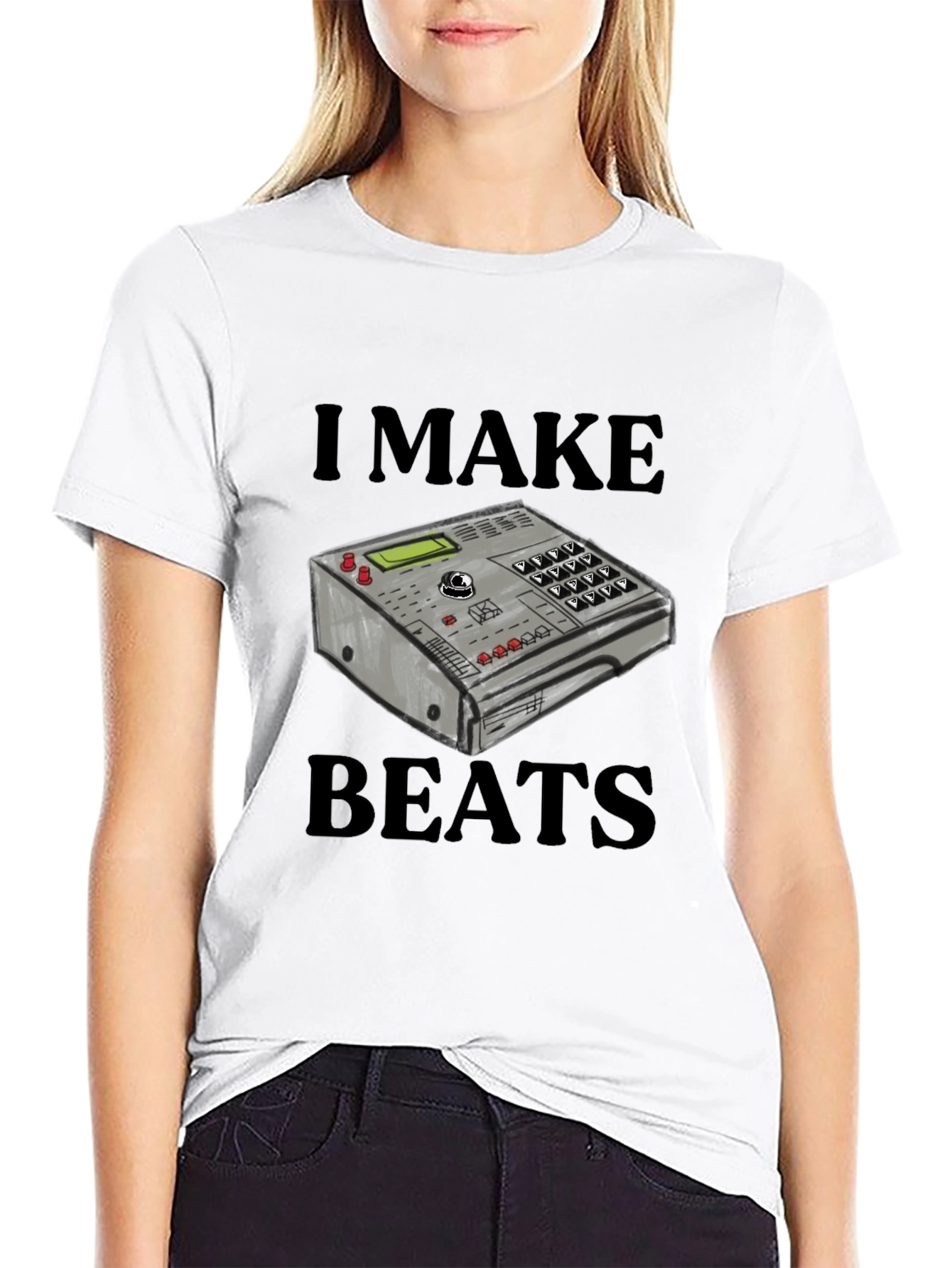 Camiseta Negra I Make Beats - Diseño Musical