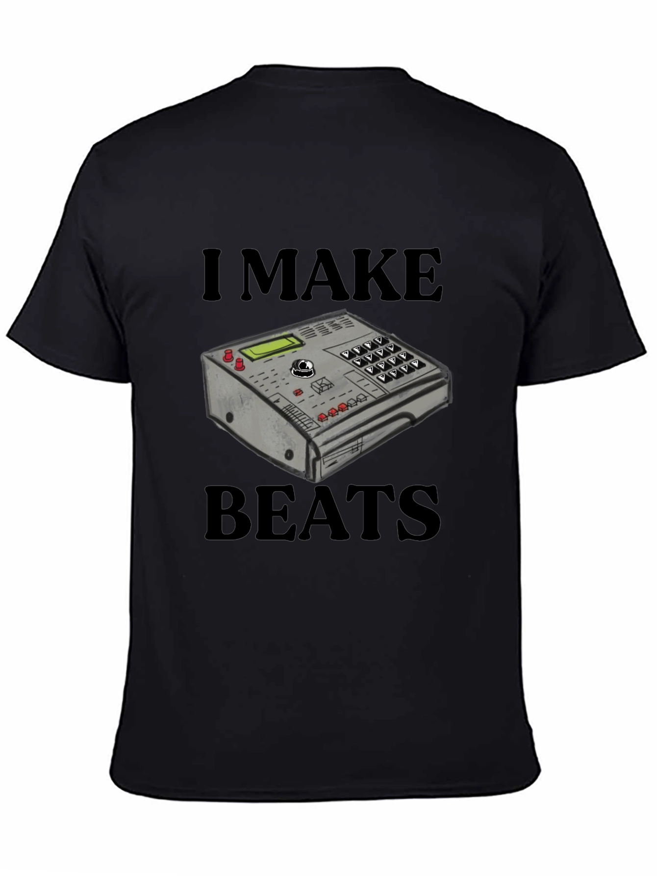 Camiseta Negra I Make Beats - Diseño Musical
