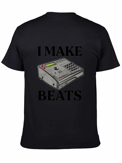 Camiseta Negra I Make Beats - Diseño Musical
