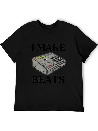 Camiseta Negra I Make Beats - Diseño Musical