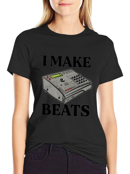 Camiseta Negra I Make Beats - Diseño Musical
