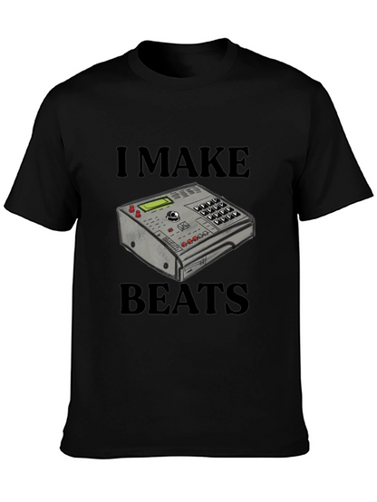 Camiseta Negra I Make Beats - Diseño Musical