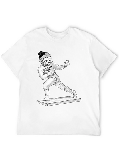 Camiseta Negra Gráfica Hombre Famous Joe Fútbol Americano