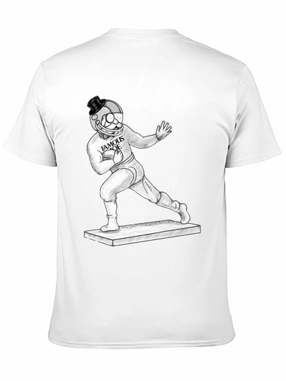 Camiseta Negra Gráfica Hombre Famous Joe Fútbol Americano