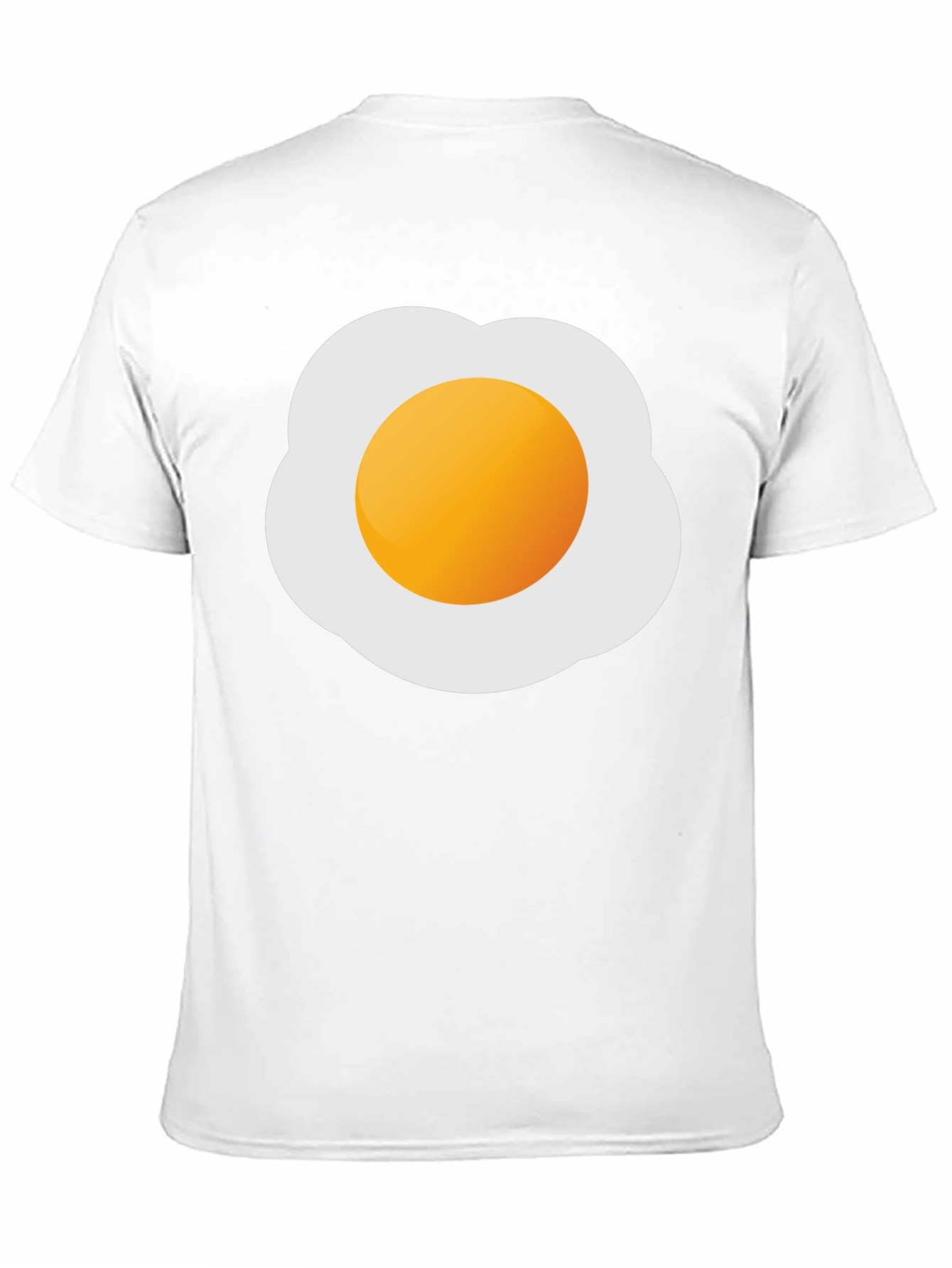 Camiseta Negra con Estampado de Huevo Frito