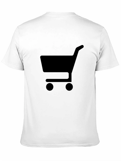 Camiseta Negra con Carrito de Compras