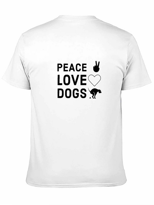 Camiseta Negra Paz Amor Perros