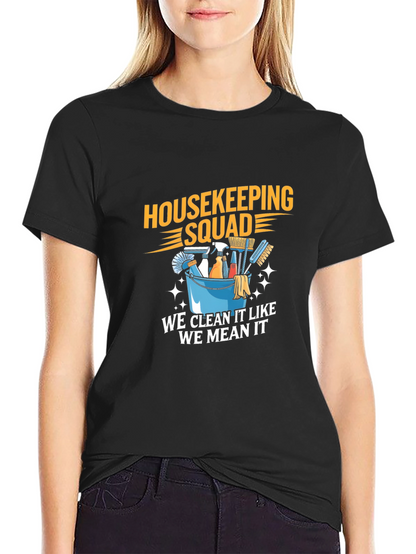 Camiseta Housekeeping Squad - Limpieza con Actitud