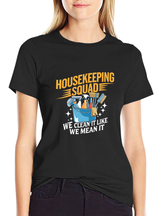 Camiseta Housekeeping Squad - Limpieza con Actitud