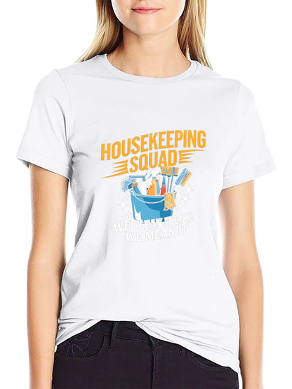 Camiseta Housekeeping Squad - Limpieza con Actitud