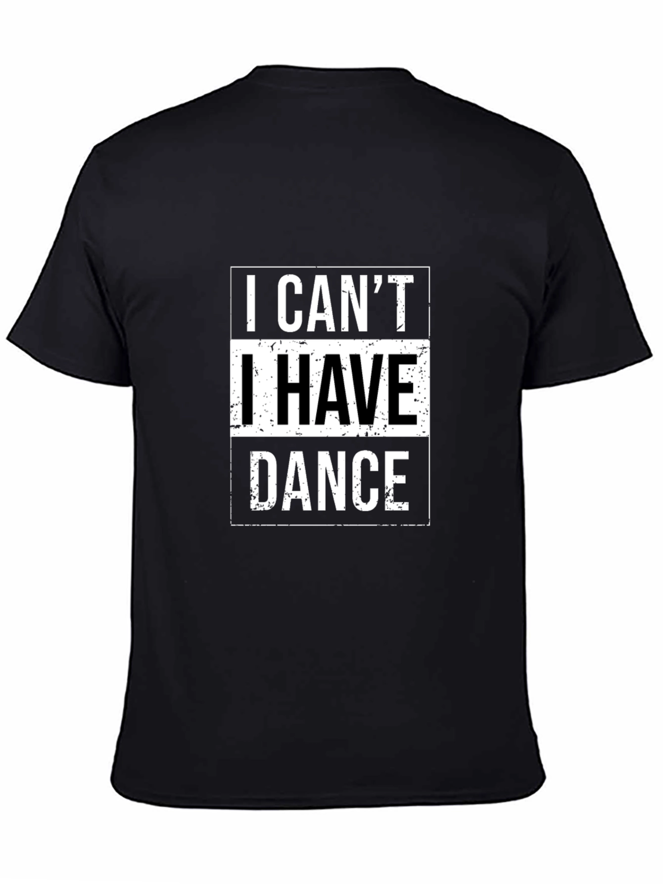 Camiseta Negra con Estampado de Baile