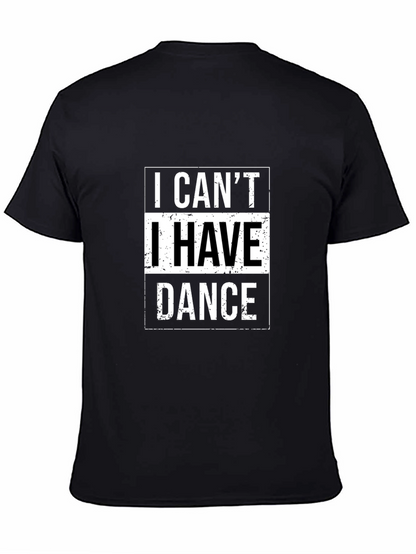 Camiseta Negra con Estampado de Baile