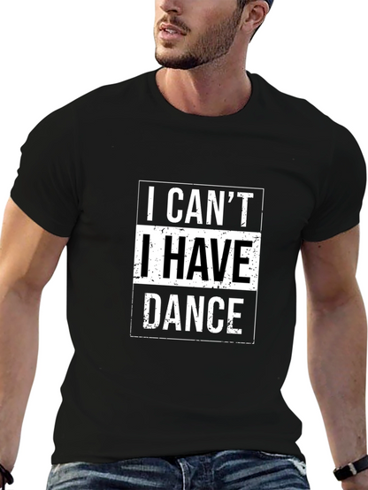 Camiseta Negra con Estampado de Baile