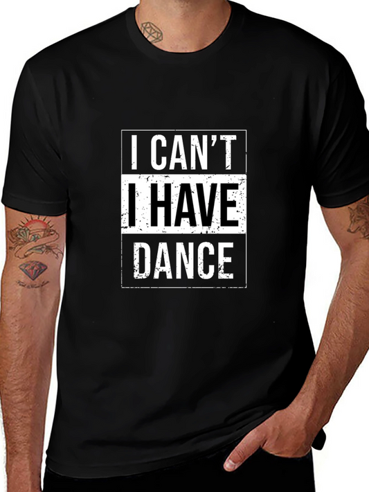 Camiseta Negra con Estampado de Baile