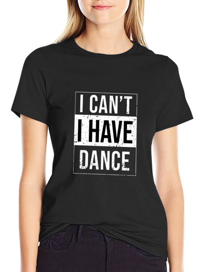 Camiseta Negra con Estampado de Baile