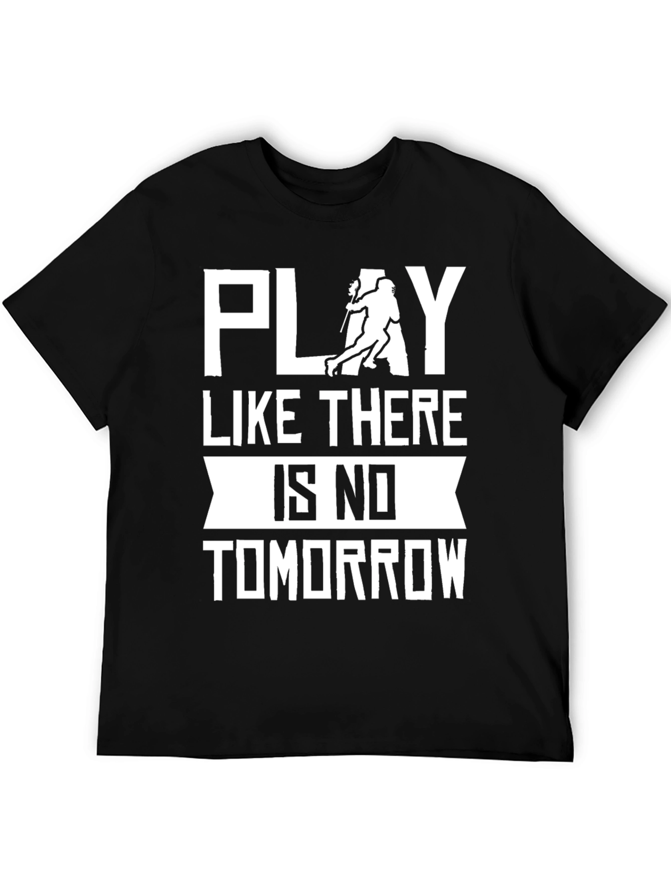 Camiseta Negra Deportiva: ¡Juega Sin Mañana!