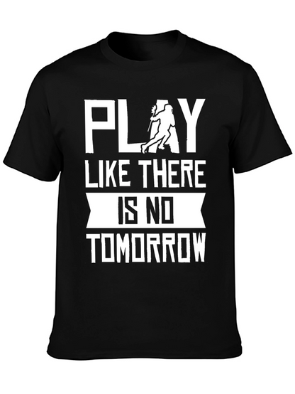 Camiseta Negra Deportiva: ¡Juega Sin Mañana!