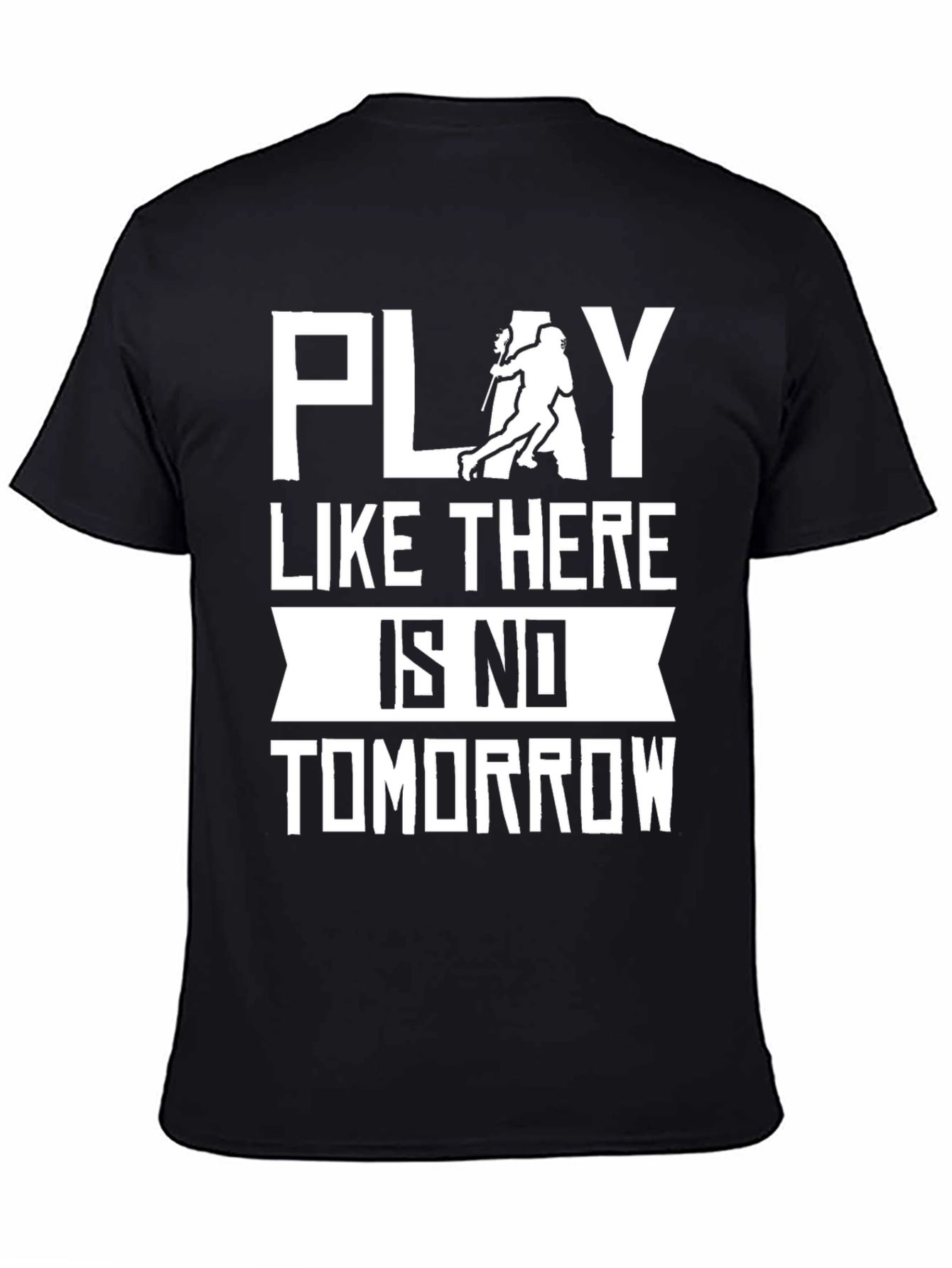 Camiseta Negra Deportiva: ¡Juega Sin Mañana!