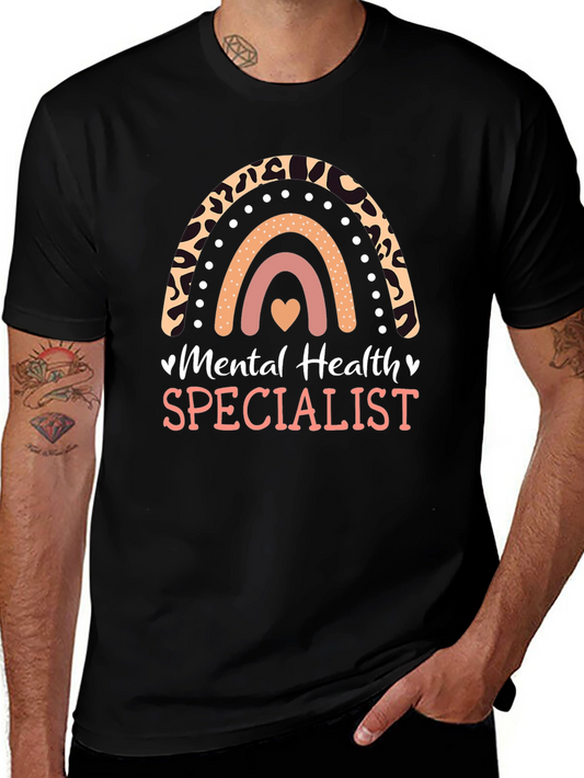 Camiseta Salud Mental Especialista Arcoíris