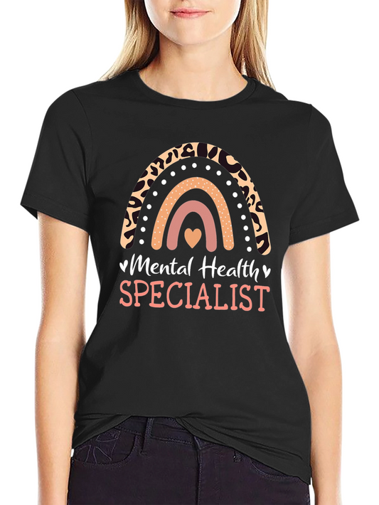 Camiseta Salud Mental Especialista Arcoíris