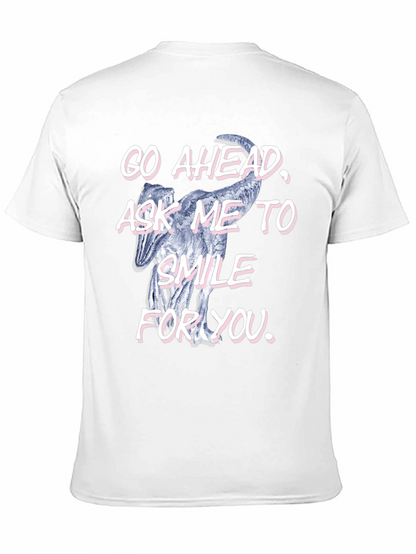 Camiseta Negra con Dinosaurio Sonriente