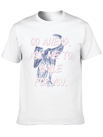 Camiseta Negra con Dinosaurio Sonriente