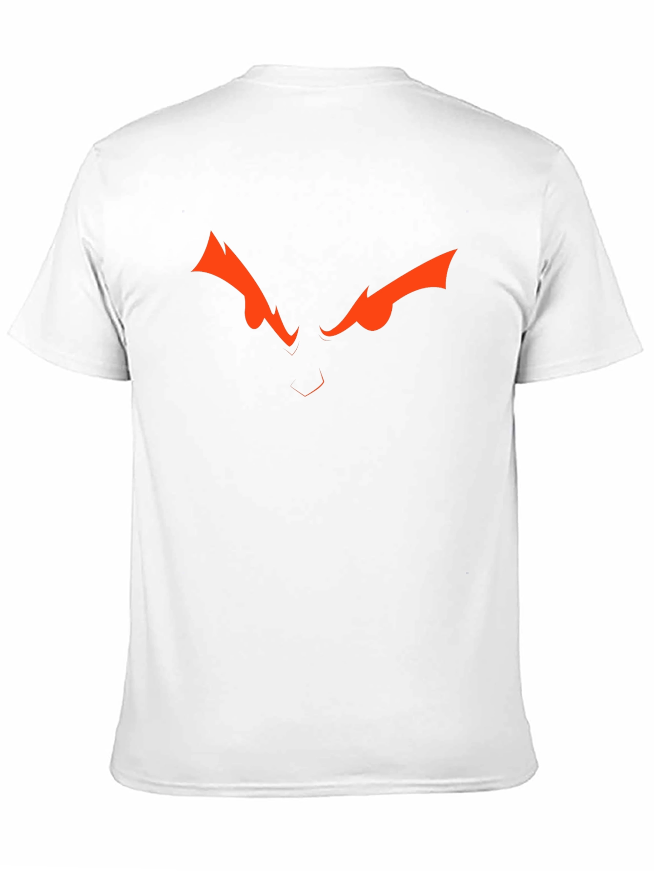 Camiseta Negra con Diseño de Ojos Naranja Intenso