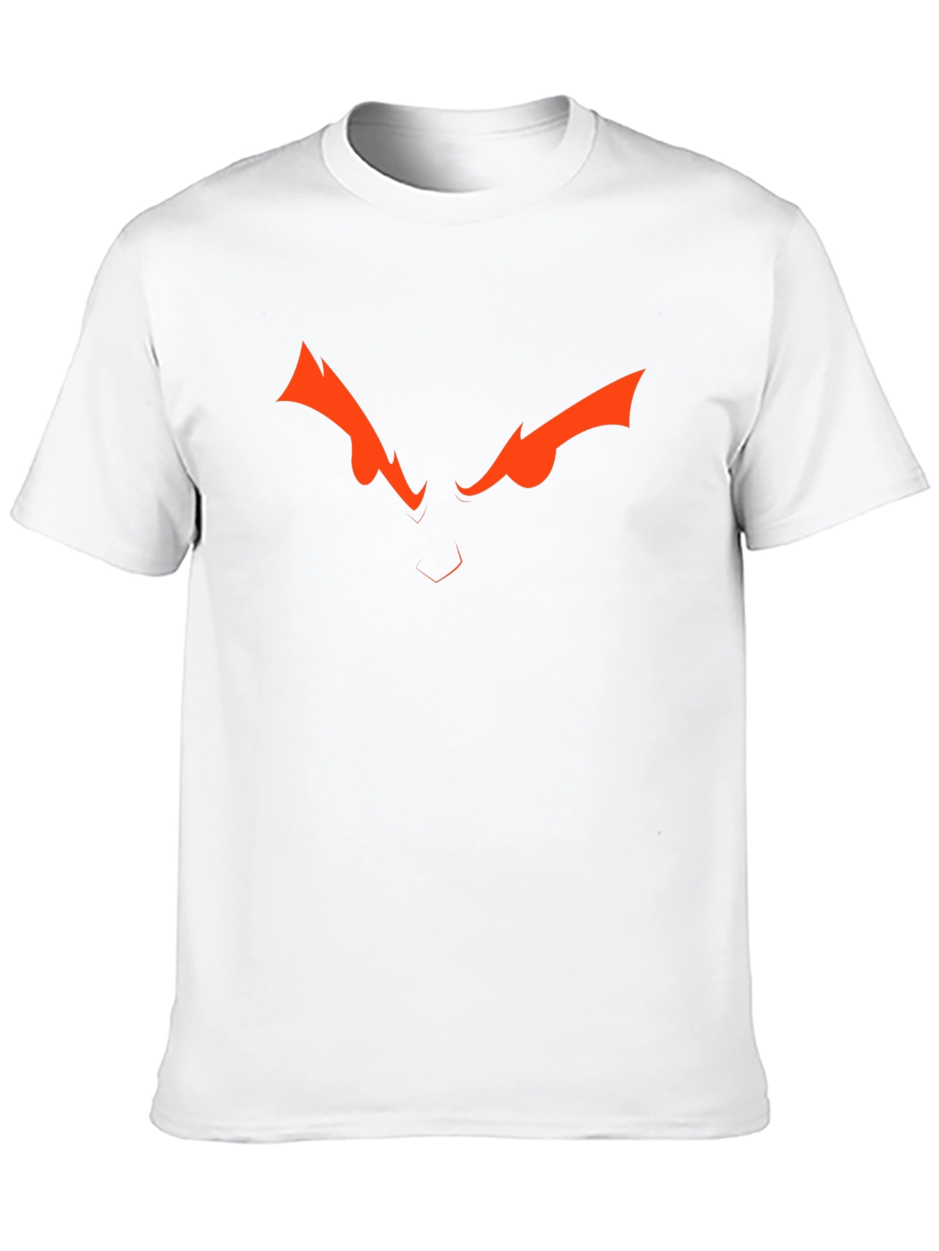 Camiseta Negra con Diseño de Ojos Naranja Intenso
