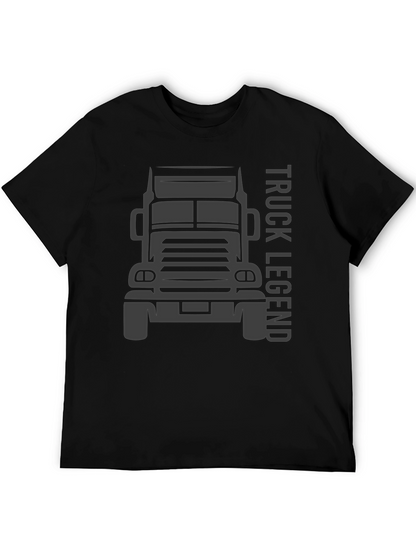 Camiseta Negra Truck Legend para Hombre
