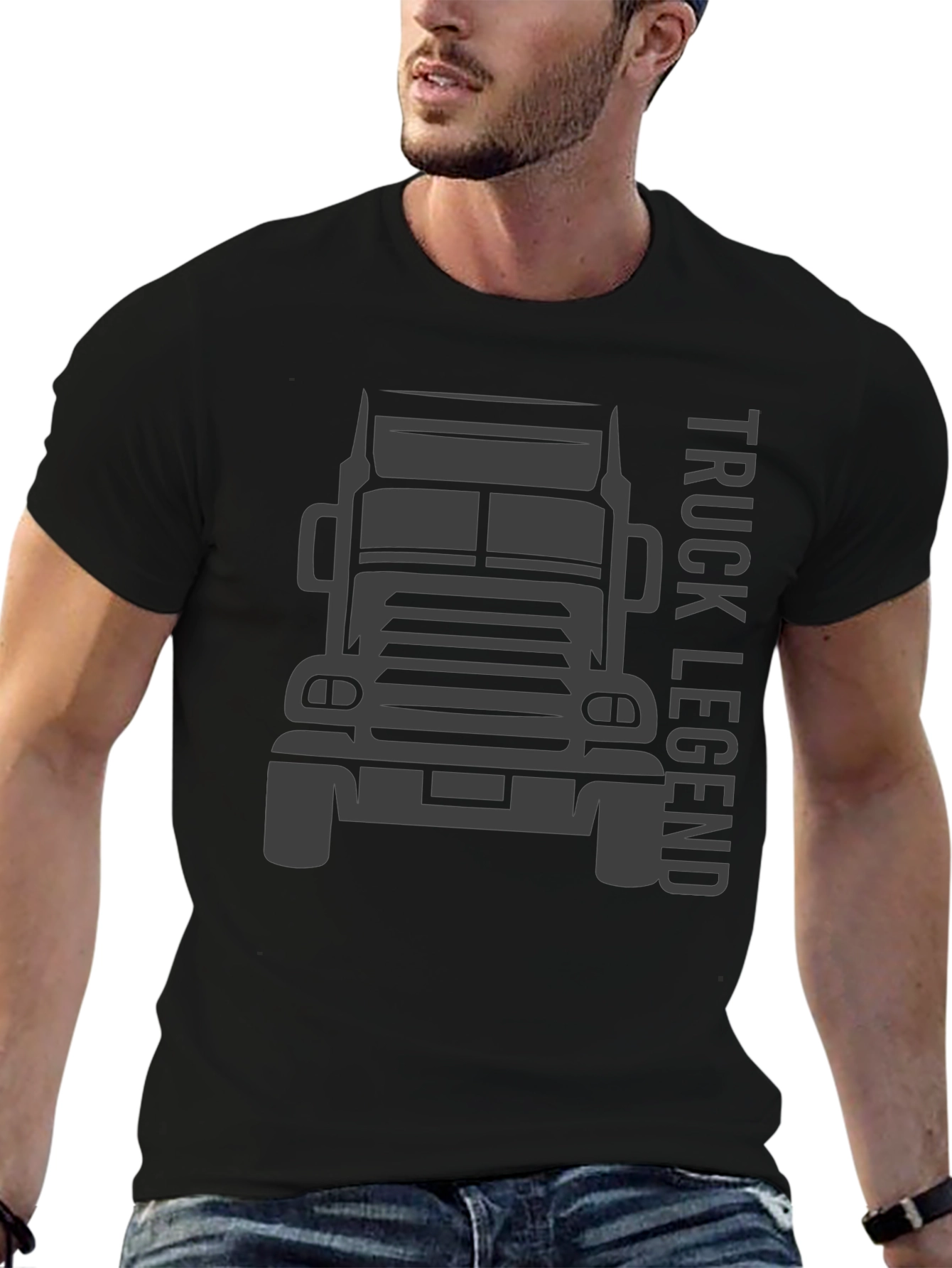 Camiseta Negra Truck Legend para Hombre