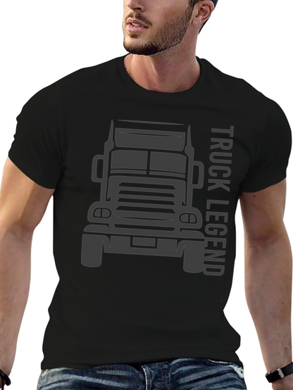 Camiseta Negra Truck Legend para Hombre