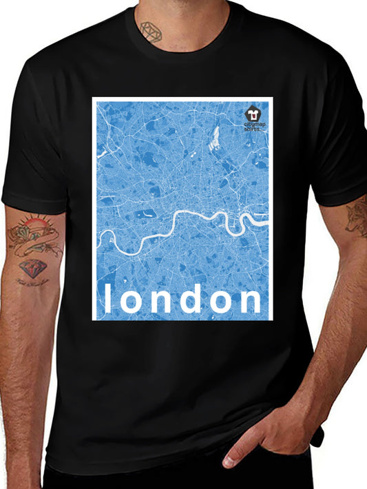 Camiseta Negra Mapa Londres - Estilo Urbano