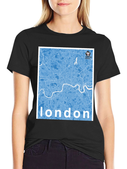 Camiseta Negra Mapa Londres - Estilo Urbano