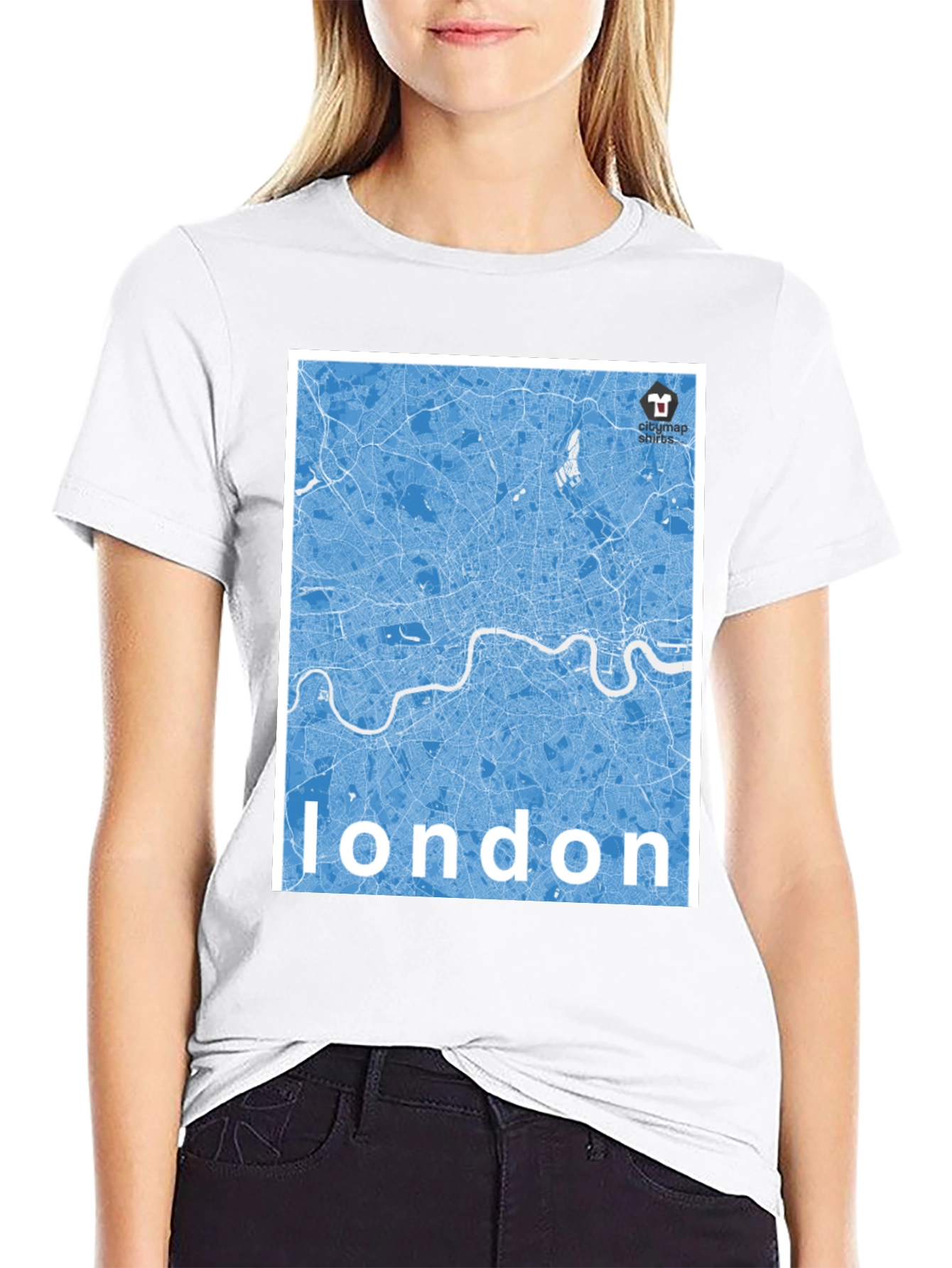 Camiseta Negra Mapa Londres - Estilo Urbano