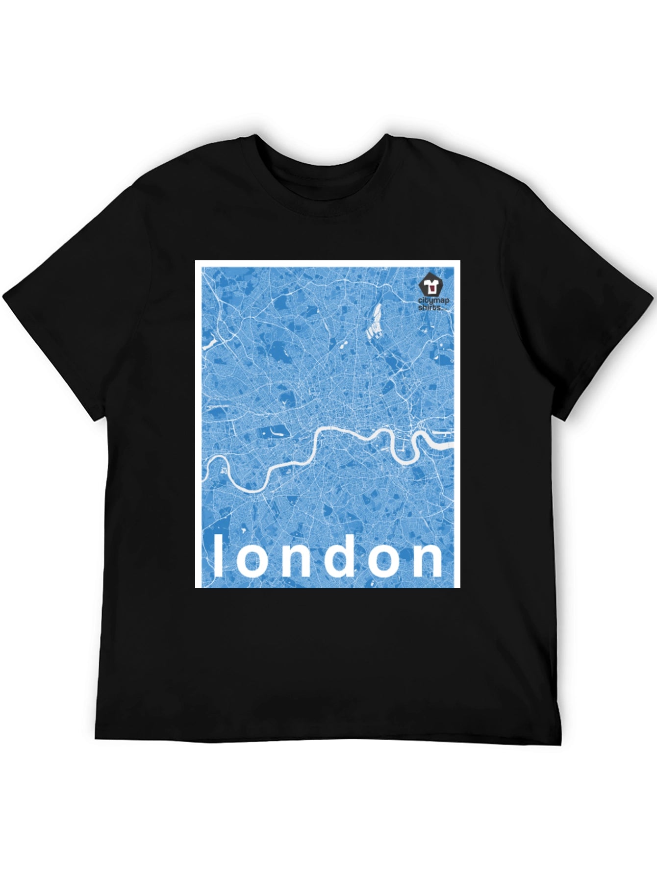 Camiseta Negra Mapa Londres - Estilo Urbano