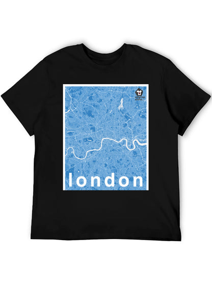 Camiseta Negra Mapa Londres - Estilo Urbano