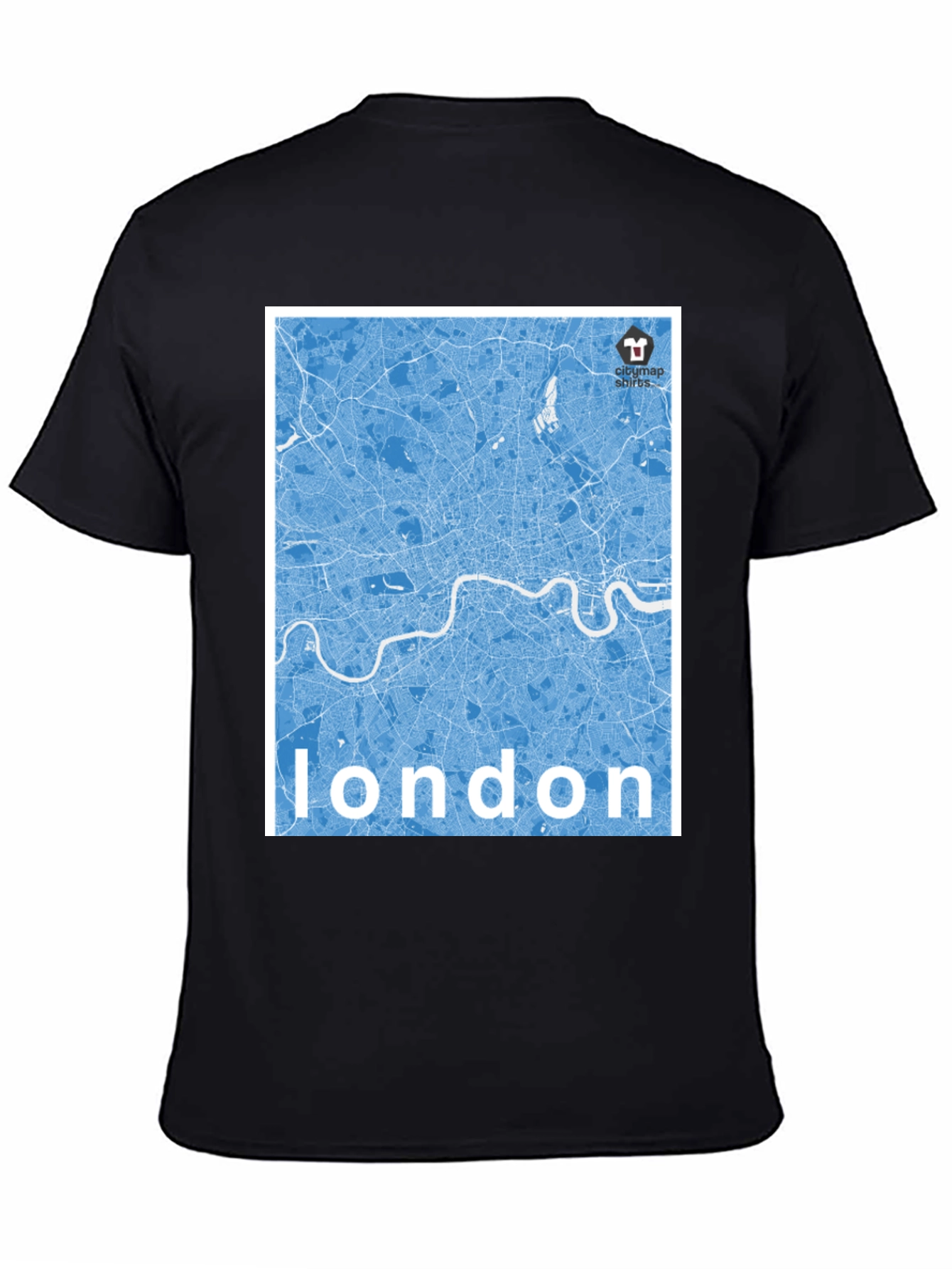 Camiseta Negra Mapa Londres - Estilo Urbano