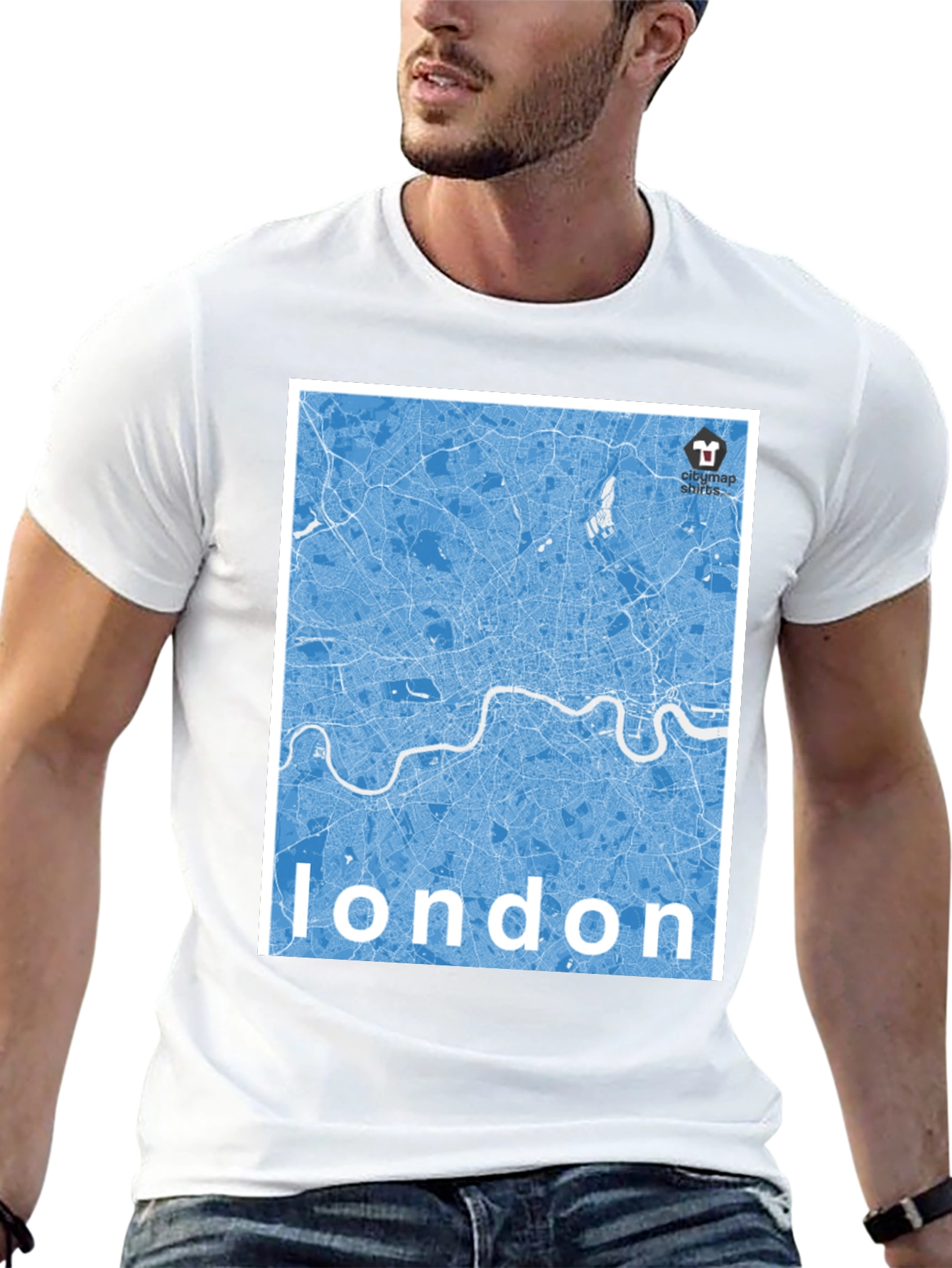 Camiseta Negra Mapa Londres - Estilo Urbano