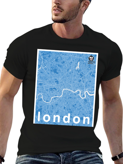 Camiseta Negra Mapa Londres - Estilo Urbano