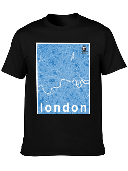 Camiseta Negra Mapa Londres - Estilo Urbano