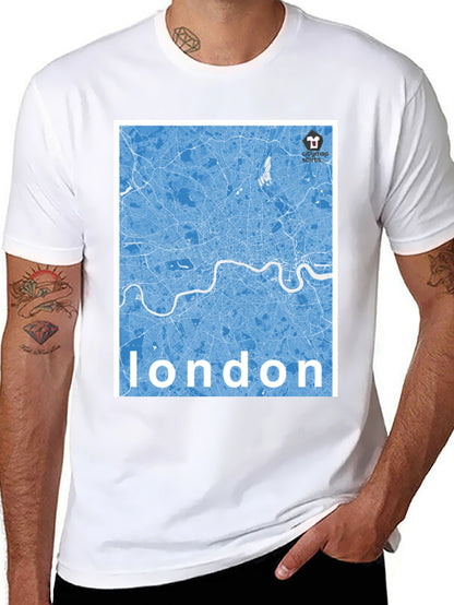 Camiseta Negra Mapa Londres - Estilo Urbano