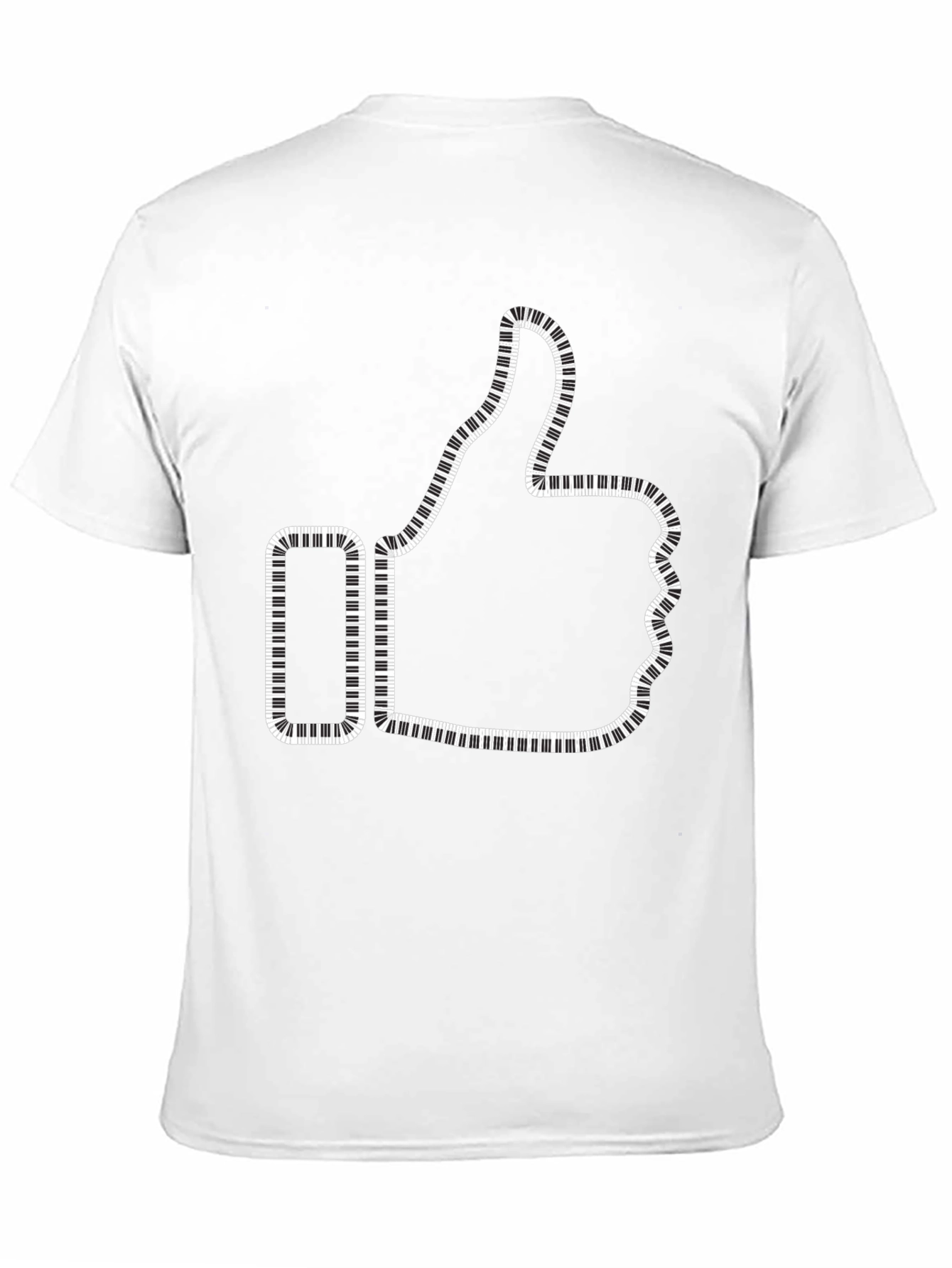 Camiseta Negra Me Gusta Teclado Piano