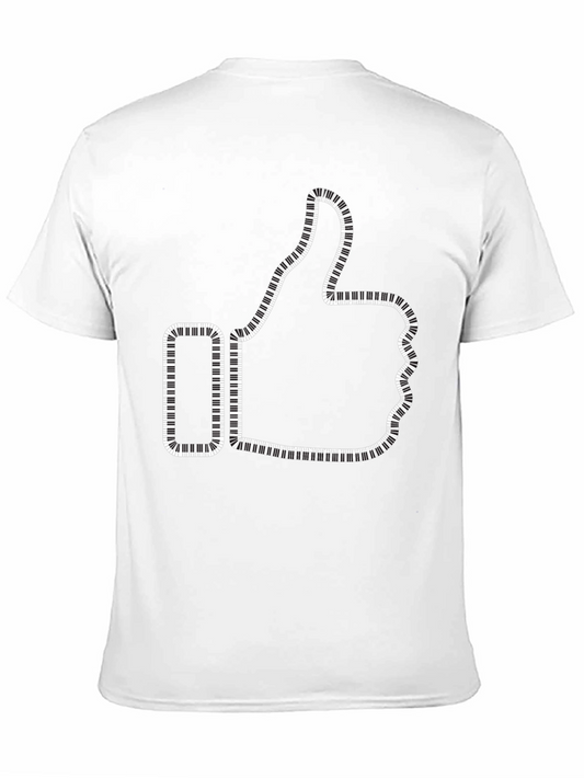 Camiseta Negra Me Gusta Teclado Piano