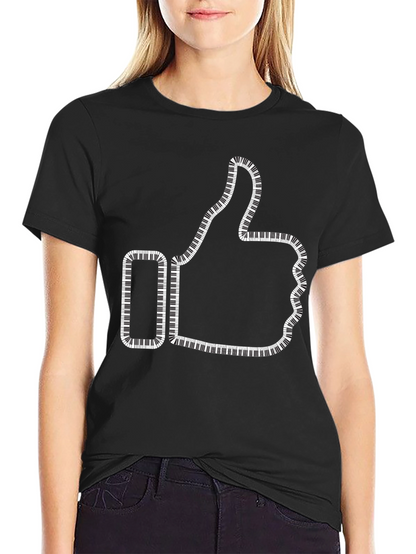 Camiseta Negra Me Gusta Teclado Piano