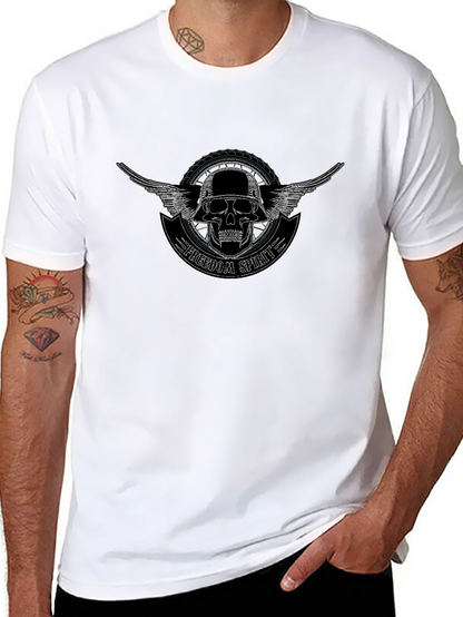 Camiseta Negra Freedom Spirit con Calavera y Alas